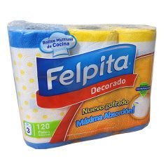 Rollo de Cocina Felpita Decorado x 3 Unid.
