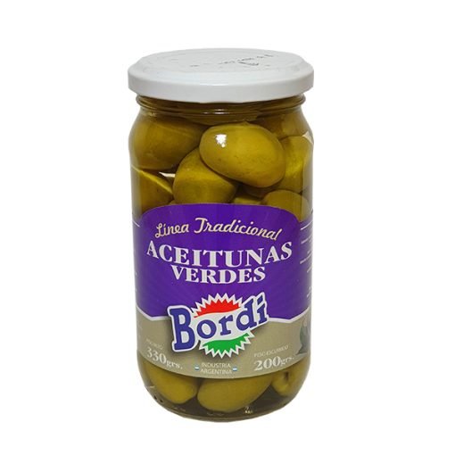 Aceitunas Verdes Bordi (frasco) x 330 gr