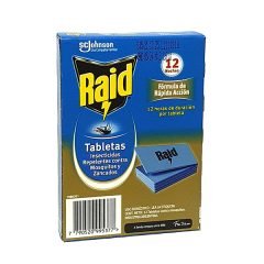 Tabletas Raid x 12 Unid