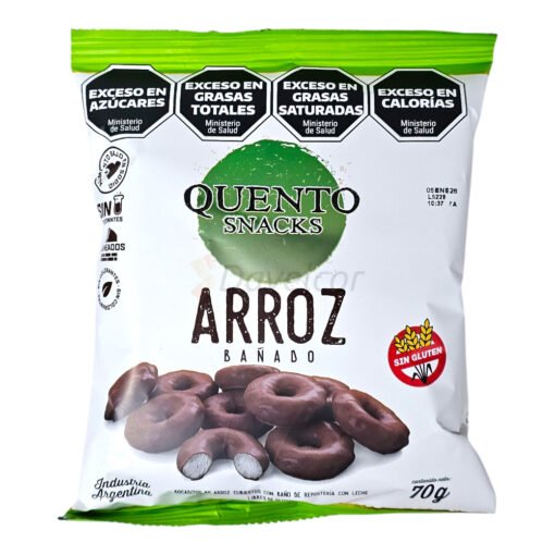 Bocaditos de Arroz bañados Quento x 70 gr