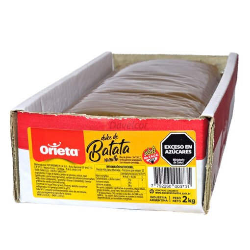 Dulce de Batata Orieta x 2 Kg