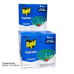 Espirales Raid 1 sobre x 4 Unid (Presentacion Blister)