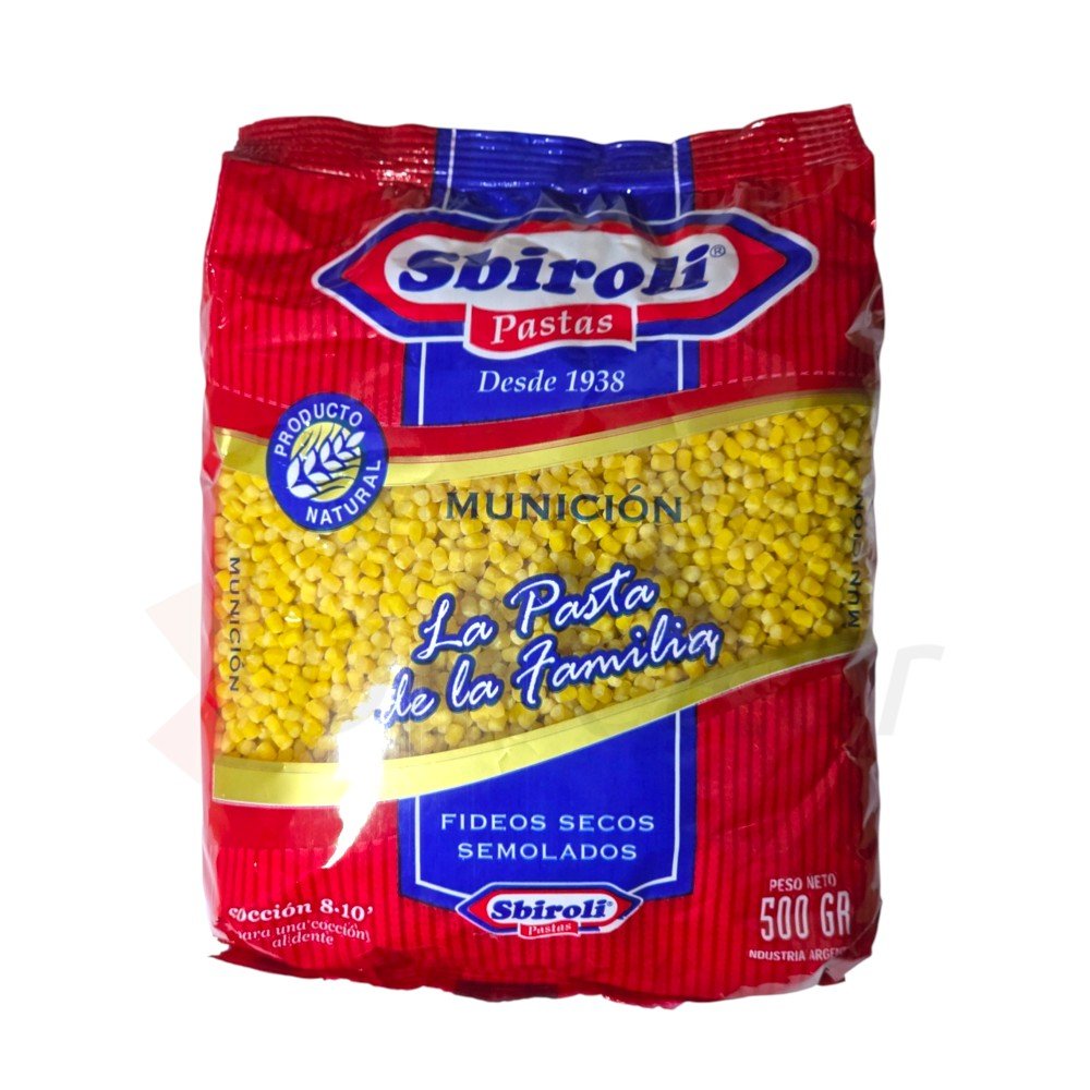 Fideos Sbiroli Municion x 500 gr