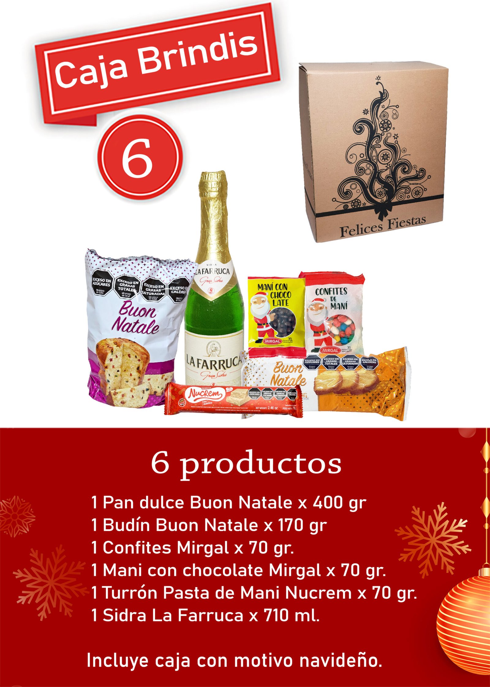 Flayer Cajas Navideñas - brindis