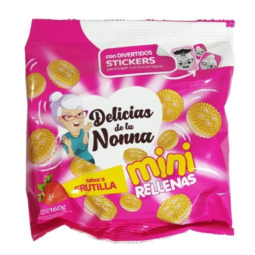 Galletas Rellenas Delicias de la Nonna x 160 gr. Frutilla