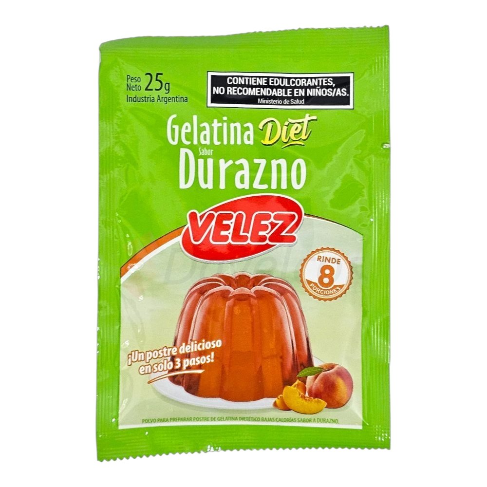 Gelatina Diet Durazno Velez x 25 gr