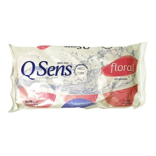 Jabon tocador Qsens 3 x 90 gr. - Floral