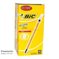 Lapiceras Bic Cristal x 1 Unid. - Negro (BLISTER)