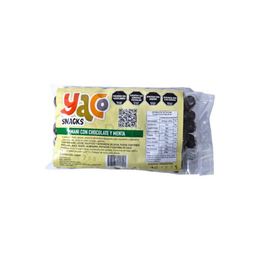 Mani con Chocolate Yaco x 200 gr. - sabor Menta