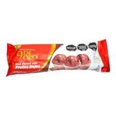 Muffins 9 de oro x 150gr - Red velvet