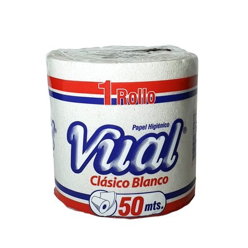 Papel Higienico x 50mt Vual x 1 Unid