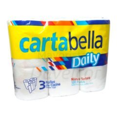 Rollo de Cocina 40p Cartabella x 3 Unid