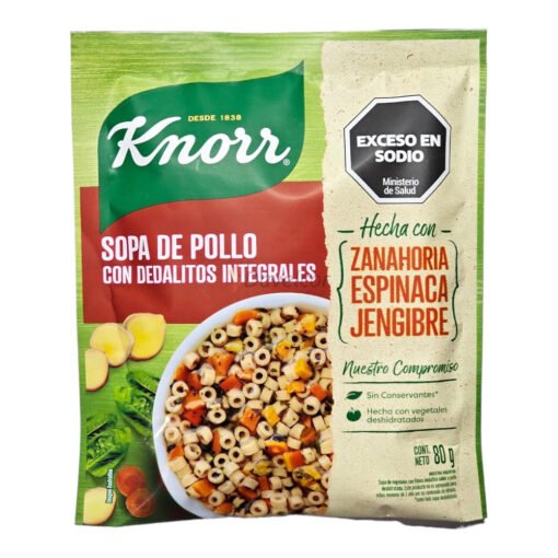 Sopa casera Pollo con Fideos Knorr x 80 gr
